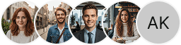Multiple investor profile avatars on Talon Investly trading review block